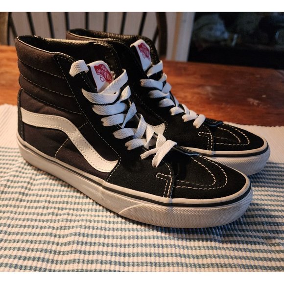 Vans Sk8-Hi Mens 5 Womens 6.5 Black White - Picture 3 of 7